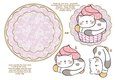Cat dessert rocker card