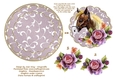 Horse & Roses rocker card