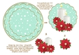 Christmas candles & poinsetia rocker card