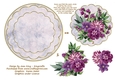 Wine coloured flowers rocker card