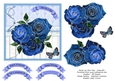 Blue and gold roses