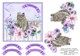 Lavender flowers and cat