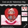 Cute cat for Valentines Day