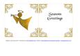 Set of 6 Christmas Inserts 6 Inch Gold 1