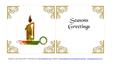 Set of 6 Christmas Inserts 6 Inch Gold 3