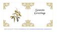 Set of 6 Christmas Inserts 6 Inch Gold 6