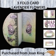 3 Fold Card Lavender Flowers
