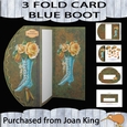 3 Fold Card Blue Boot