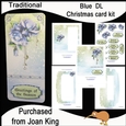 Blue DL Christmas Card