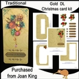 Gold DL Christmas Card