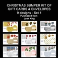 Christmas bumper kit of gift cards & envelopes Set 1