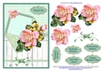 Envelope of flowers green