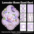 Lavender roses easel card kit