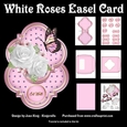 White roses easel card kit