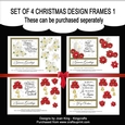 Set of 4 Christmas frame designs 1