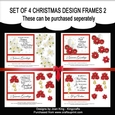 Set of 4 Christmas frame designs 2