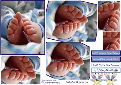 New Baby Boy Stagger Fold Card
