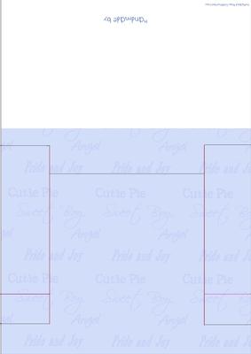 New Baby Boy Stagger Fold Backing Card