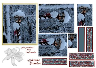 Snowy Lamp Post Stagger Card