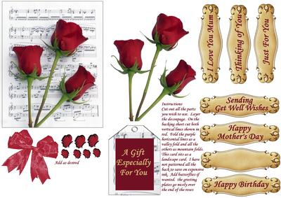 Beautiful Rose Stagger Card