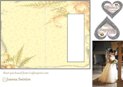 K Card Cream Roses Wedding 2