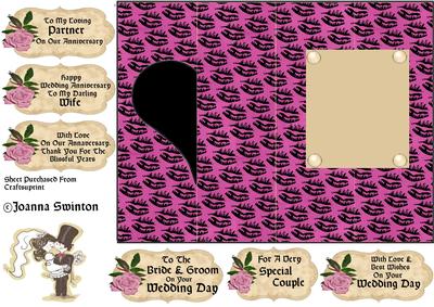 K Card Heart Kisses Wedding Card Sheet 2