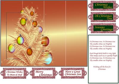 K Card Christmas Tree Sheet 1