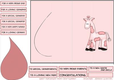 K Card New Baby Girl Sheet 2