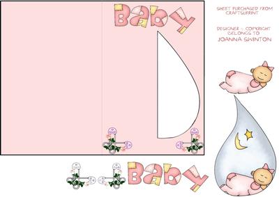 K Card New Baby Girl Sheet 1