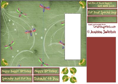 K Cards Birthday Bugs Sheet 2