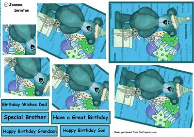 Blue Birthday Bear