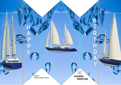 Diamond Fold Birthday Boats