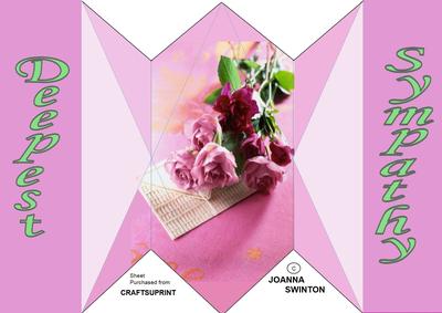 Diamond Fold Rose Sympathy Card