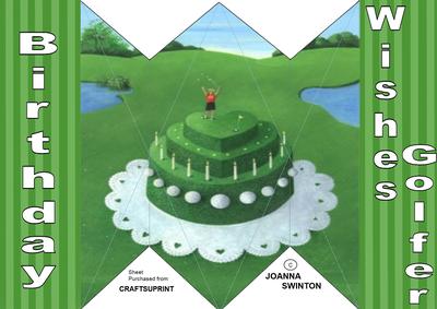 Diamond Fold Golfers Birthday