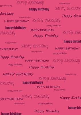 Happy Birthday in Pink