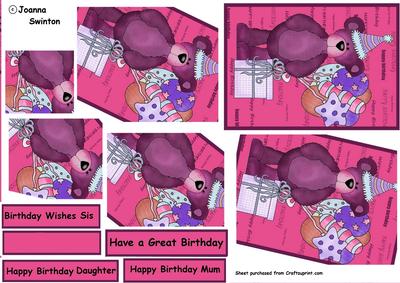 Pink Birthday Bear