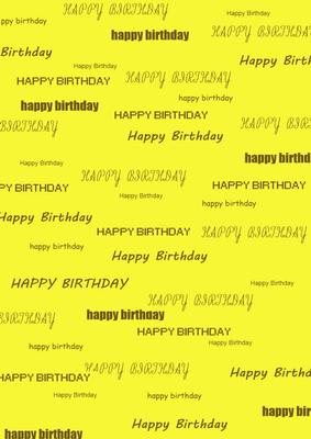 Happy Birthday in Yellow