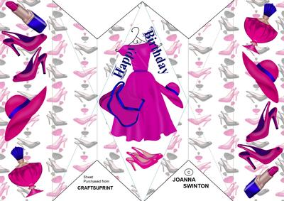 Diamond Fold Girly Birthday