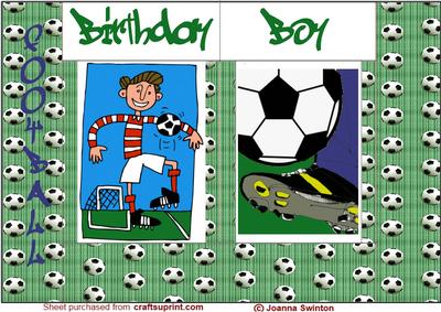 Box Fold Footballers Birthday
