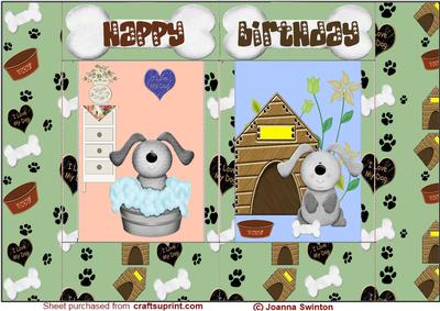 Box Fold Doggie Birthday