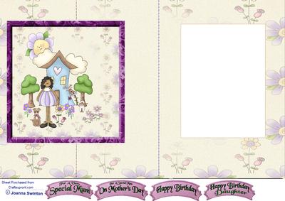 Soft Lilac Fold-back Card