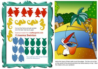 Childrens Fishing Shaker Card