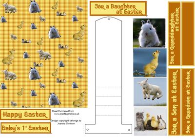 Baby Animal Easter Waterfall Card