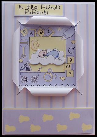 Open Front New Baby Boy Card