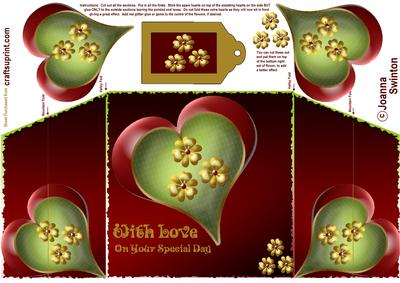 Heart and Flower Tri-fold