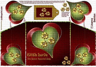 Heart and Flower Card with Texture