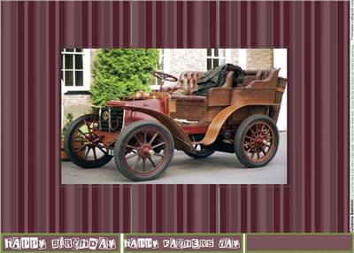 Vintage Car Swing Card