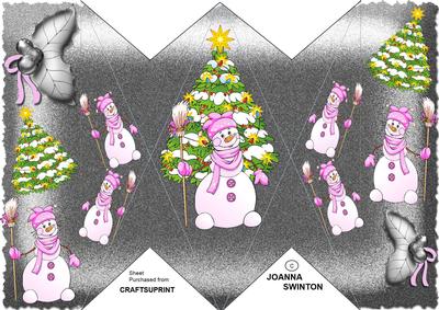 Diamond Fold Pink Snowlady