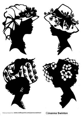 Beautiful Ladies Head Silhouettes