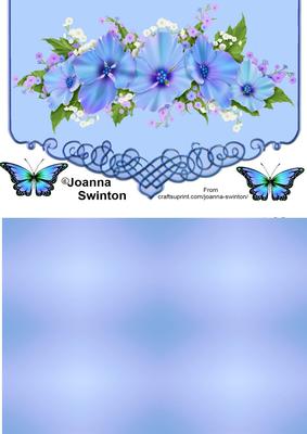 Blue Floral Envelope Card
